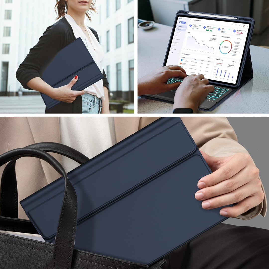 Xiaomi Redmi Pad Pro 12.1 Tastatur Hülle - Xiaomi Pad Poco 12.1 Zoll 2024, Multi Touch Trackpad, 7 F