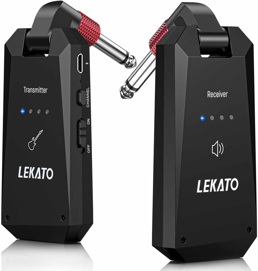 LEKATO WS-90 Kabelloses Gitarrensystem 5,8 GHz Gitarren-Funksender-Empfänger Kabelloses Gitarrenkabe