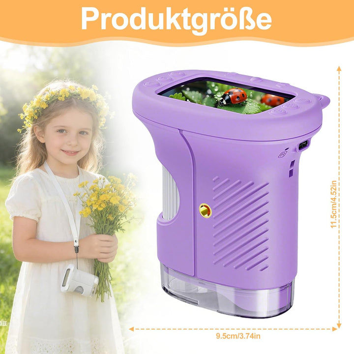 1000x Handheld Digitales Mikroskop für Kinder, Kinder Mikroskop mit 2,0'' IPS Bildschirm, Tragbares