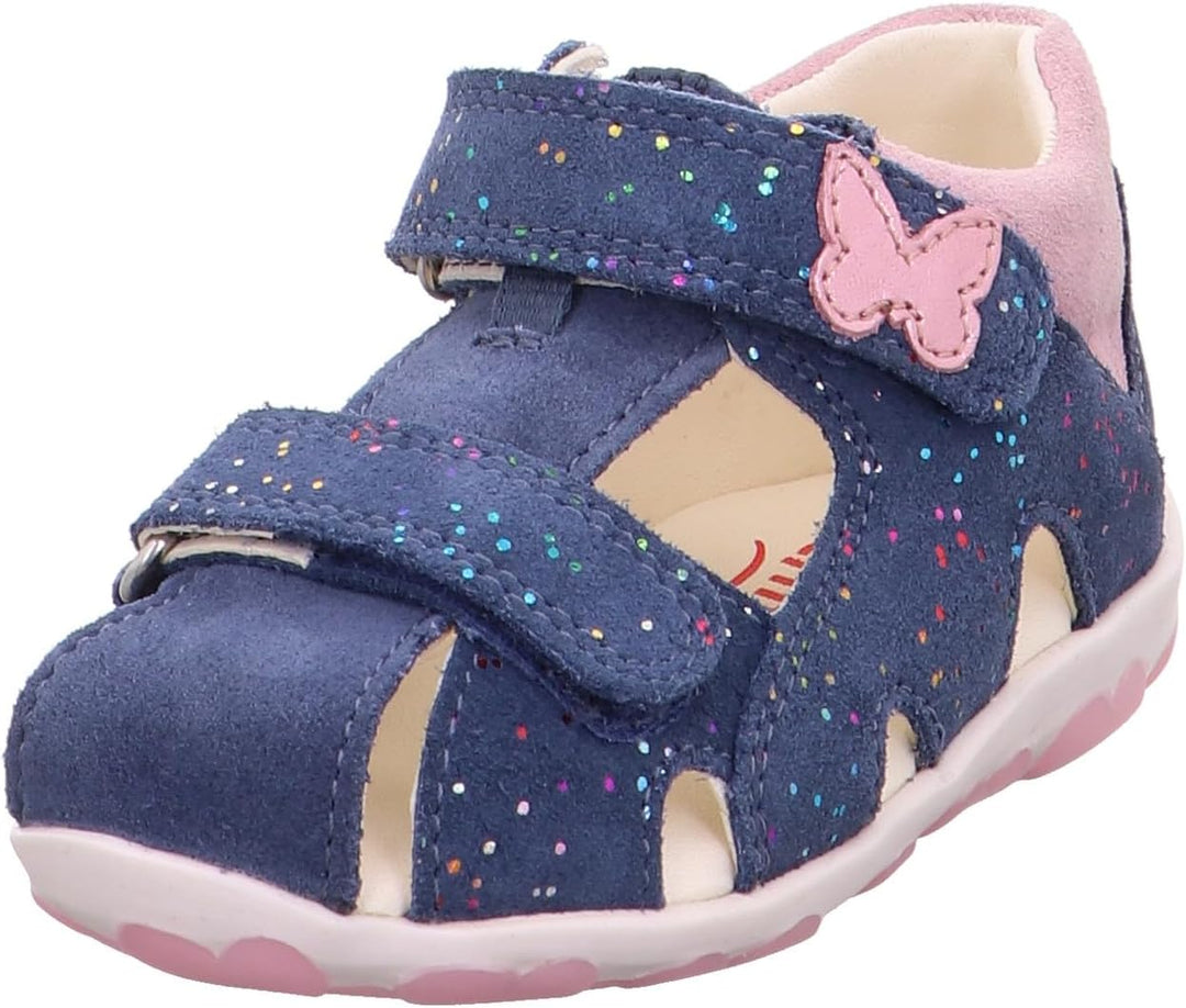 Superfit Baby Mädchen FANNI Sandalen 22 EU Blau Rosa 8020, 22 EU Blau Rosa 8020