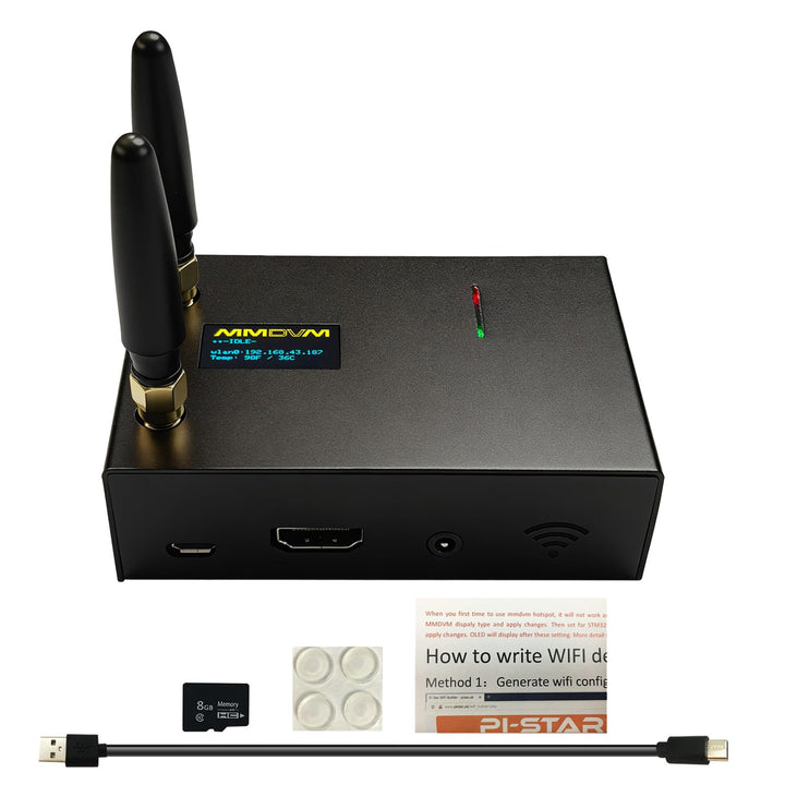 Duplex MMDVM Hotspot Module Dual Hat V1.5.2 with OLED Display WiFi & Ethernet WLAN Port Aluminum She