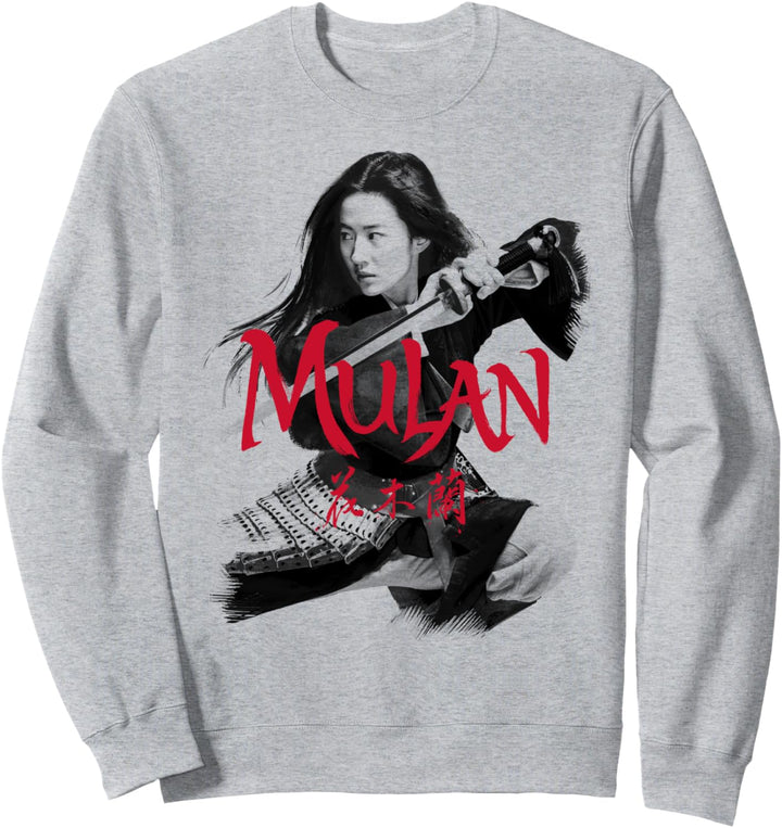 Disney Mulan Live Action Mulan Action Pose Logo Red Sweatshirt