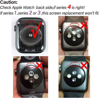 swark LCD Display Compatible with iWatch Series 4 (44mm) Model A1976 A1978 A2008 GPS+Cellular/GPS Sc