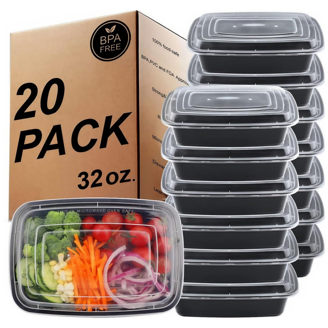 KINGHON 1 Fach Meal Prep Container,Lebensmittel Lagerung mit Luftdichten Deckel,BPA Frei Wiederverwe