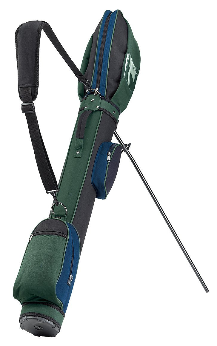 Golfas Exclusiv Stand- und Tragebag TRI-Color Royal Blau/Opalgrün/Schwarz mit automatischen Klappfüs
