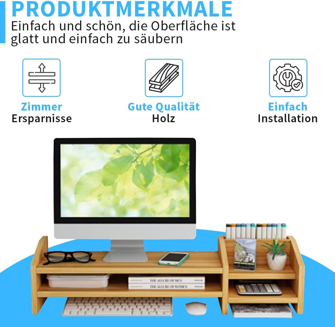 Fleau Monitorerhöhung – Laptopständer – Bildschirmerhöhung – Schreibtisch-Organizer – Bildschirmerhö
