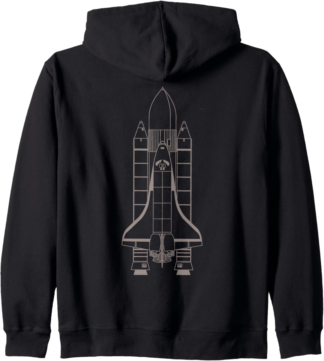 Space Shuttle Blueprint Moon Station Geburtstagsgeschenk Männer Jungen Kapuzenjacke