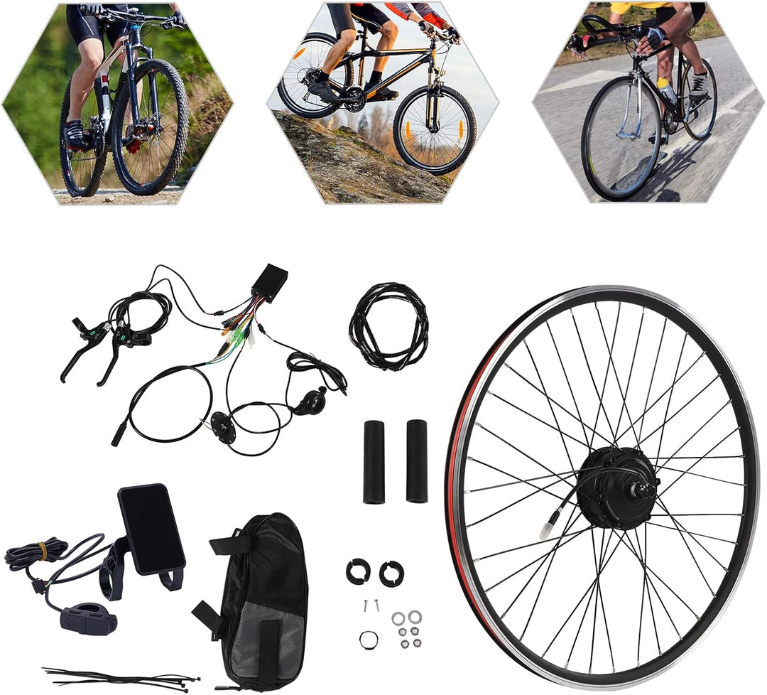 28"/29"/700C 36V 250W Ebike Hinterrad Umbausatz Kit E-Bike Nachrüstsatz mit DIY E-Bike LCD Display E