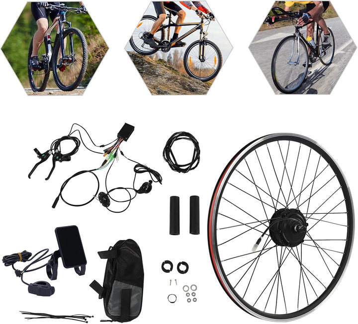 28"/29"/700C 36V 250W Ebike Hinterrad Umbausatz Kit E-Bike Nachrüstsatz mit DIY E-Bike LCD Display E