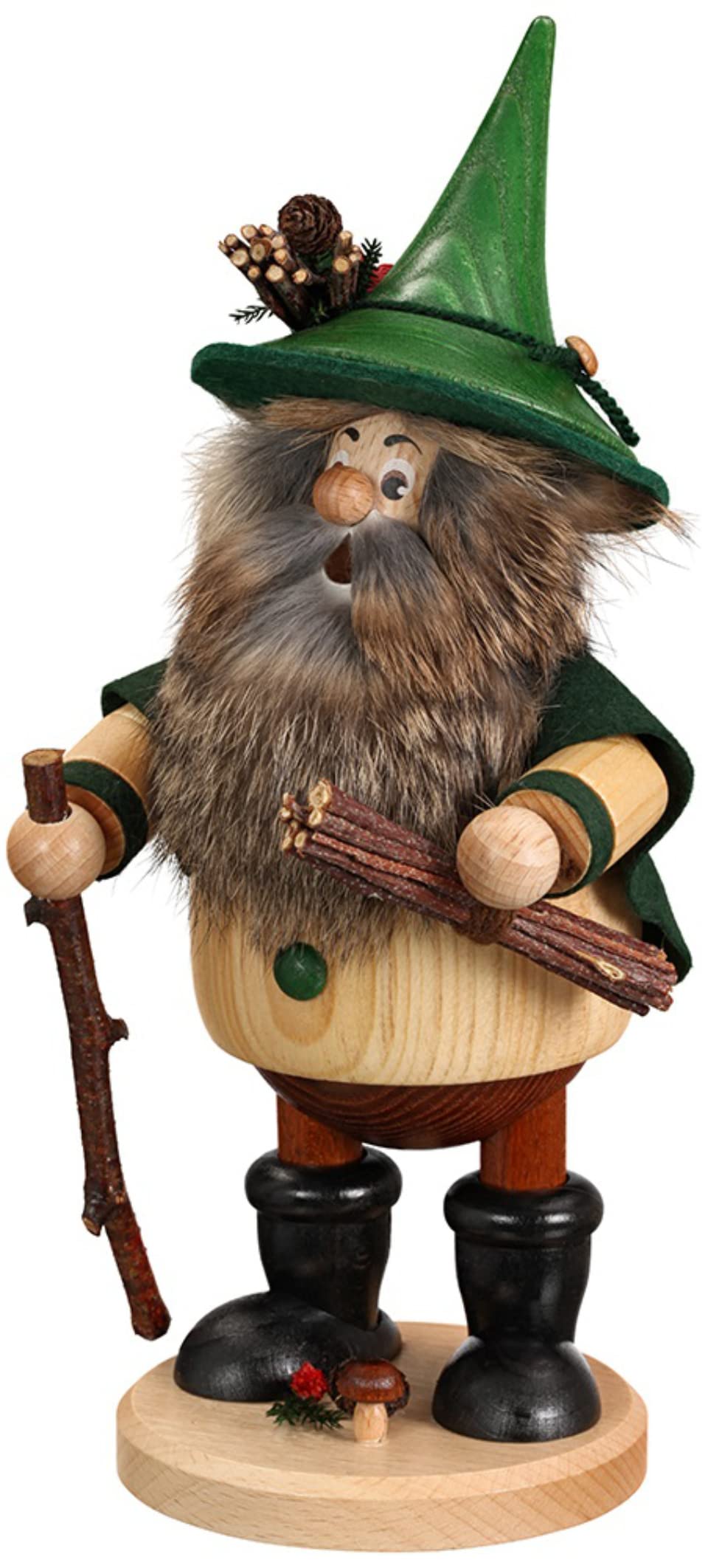 DWU Räuchermann Holzsammler grün