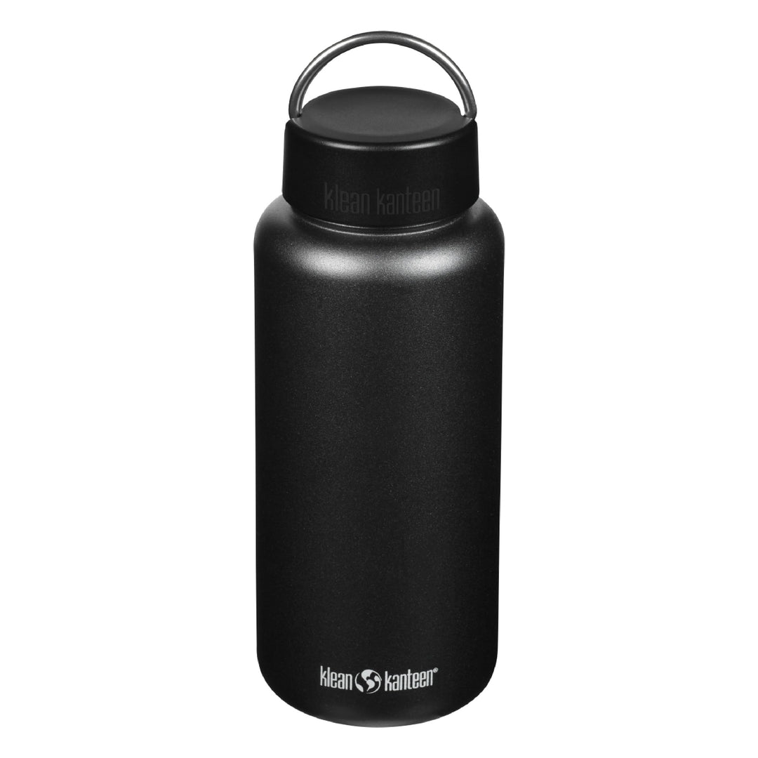 Klean Kanteen Unisex – Erwachsene Wide Schlaufenkappe, Black, One Size