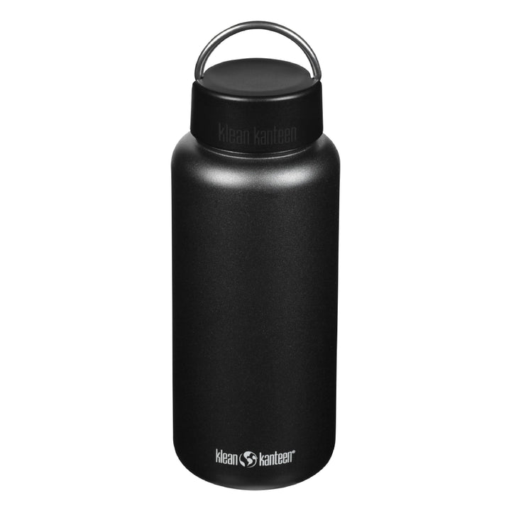 Klean Kanteen Unisex – Erwachsene Wide Schlaufenkappe, Black, One Size