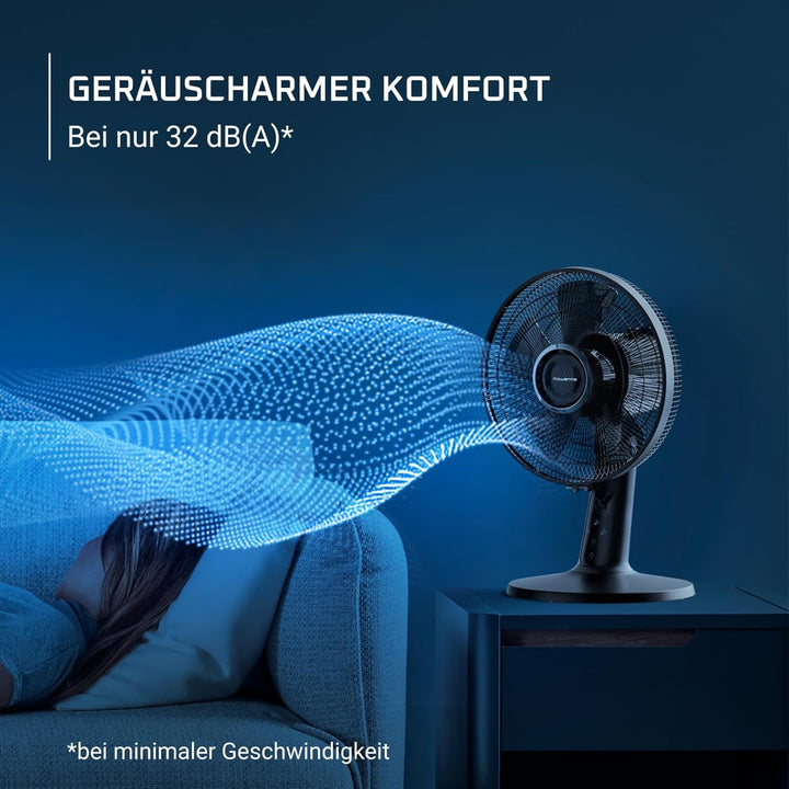 Rowenta Turbo Silence Extreme+ Tischventilator, 120° Auto-Oszillation, bis zu 50% Energieeinsparung,