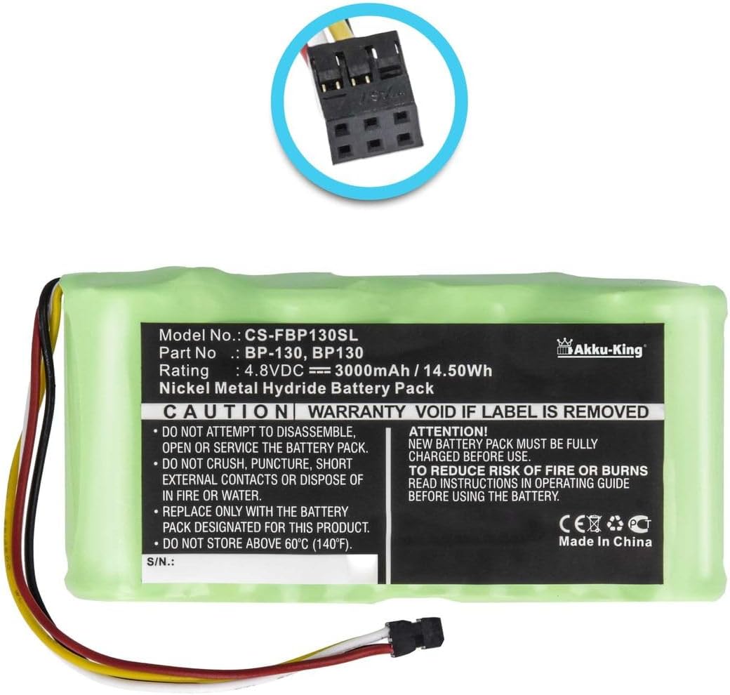 Akku-King Akku kompatibel mit Fluke BP130 - NI-Mh 3000mAh - für Fluke ScopeMeter 123, ScopeMeter 123