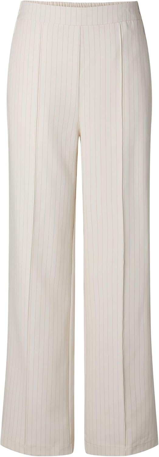PIECES Female Hose mit weitem Bein PCBOZZY Gestreift XS Birch, XS Birch