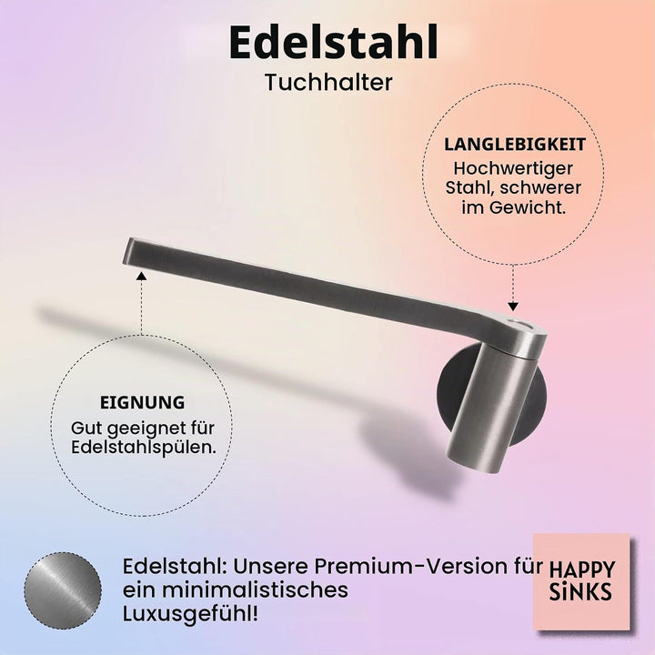 Magnetischer Geschirrtuchhalter für Küchenspüle – funktioniert auf Stahl, Metallspülen – Geschirrtuc