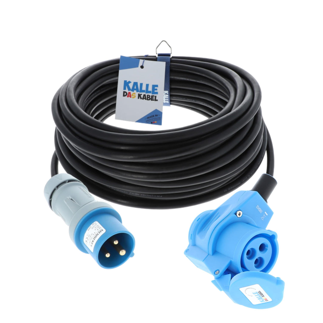 CEE-Verlängerungskabel mit Winkelkupplung H07RN-F 3G 1,5 mm² 10 m von KALLE DAS KABEL, 10 m