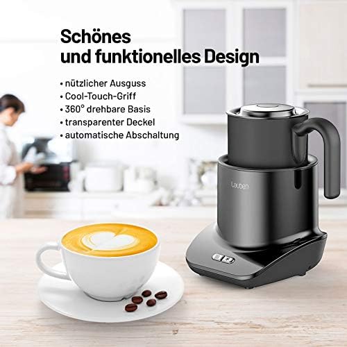 Lauben Milk Frother 550BC Milchaufschäumer Elektrisch 150ml/300ml, Automatische Milchschäumer für Ka