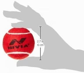 Nivia schwere Tennis Ball Cricket Ball (6 Stück) rot, rot
