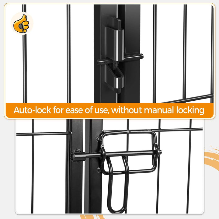 Yaheetech 12 eckig Welpenlaufstall Tierlaufstall Freigehege Welpenauslauf Hunde Laufstall 80cm hoch