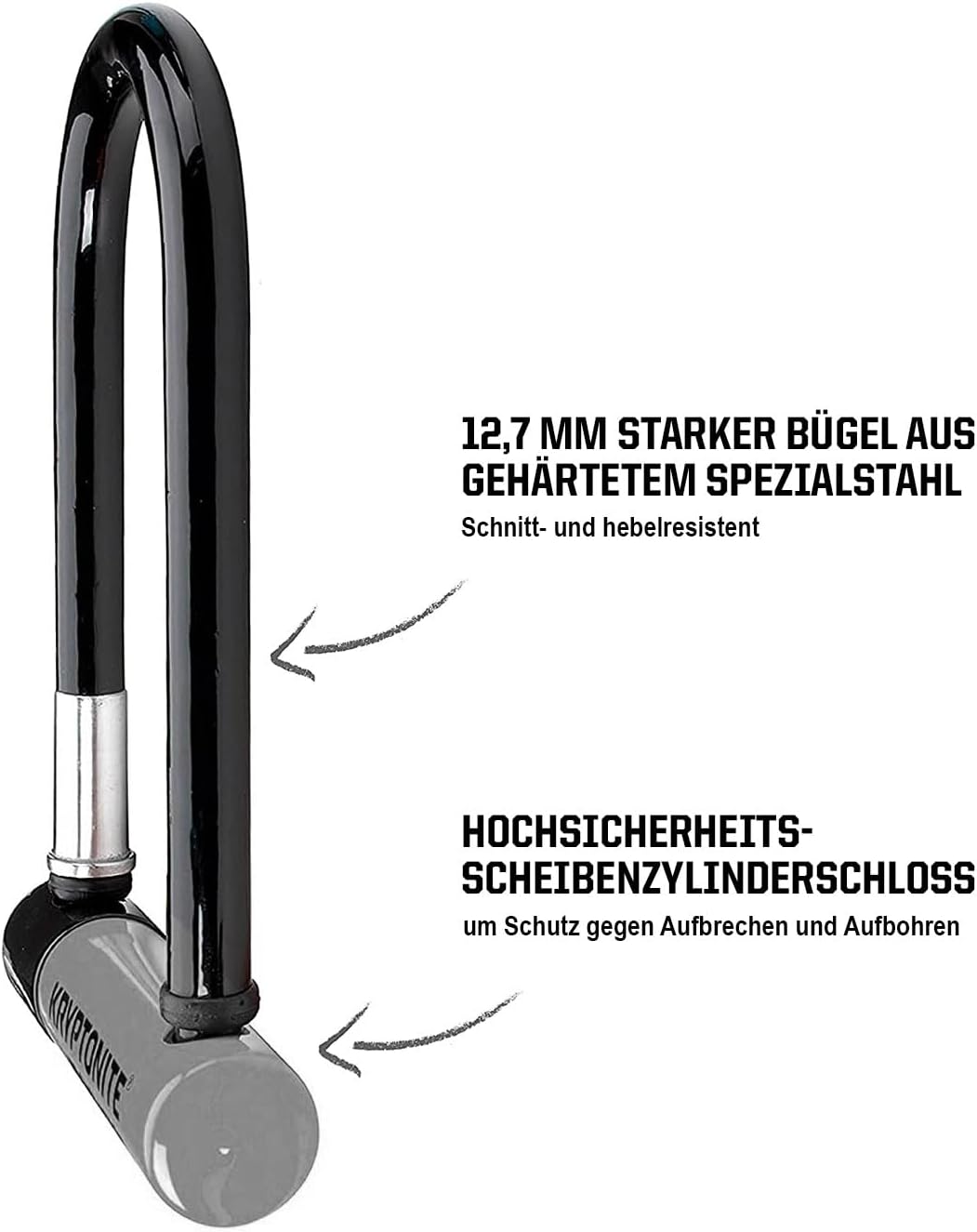 Kryptonite Kryptolok Mini 7-Verschluss Mit Griff, Schwarz/Silber, One Size Schwarz/ Silber, Schwarz/