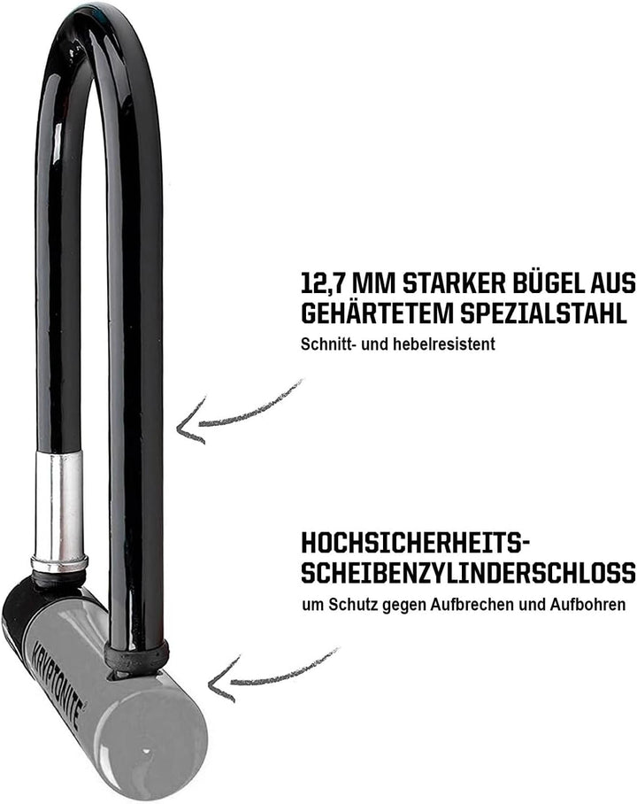 Kryptonite Kryptolok Mini 7-Verschluss Mit Griff, Schwarz/Silber, One Size Schwarz/ Silber, Schwarz/