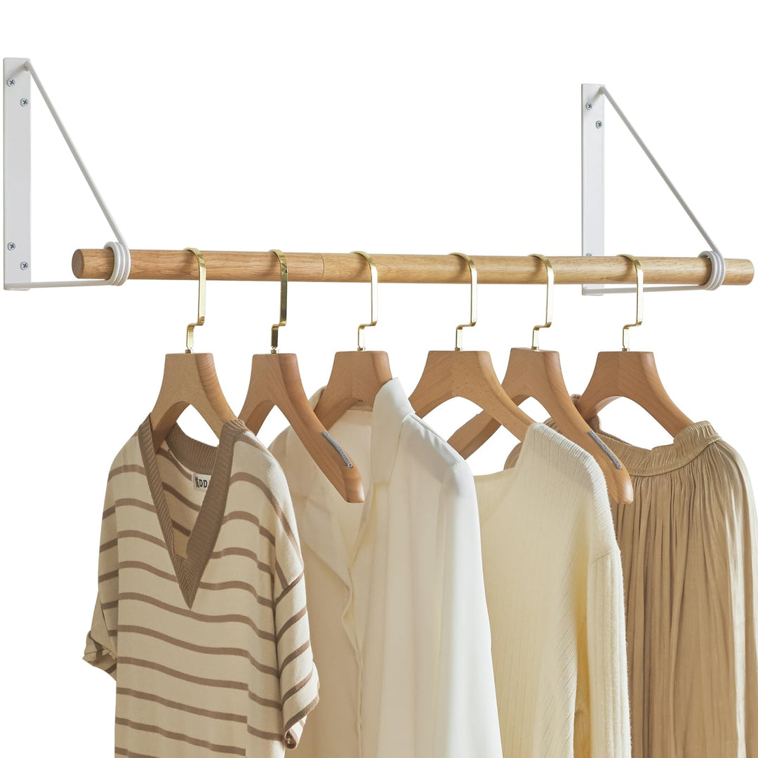 IBUYKE Kleiderstange Wandmontage-Wand Kleiderständer,Flur Möbel im Industrial Stil,Moderne Garderobe