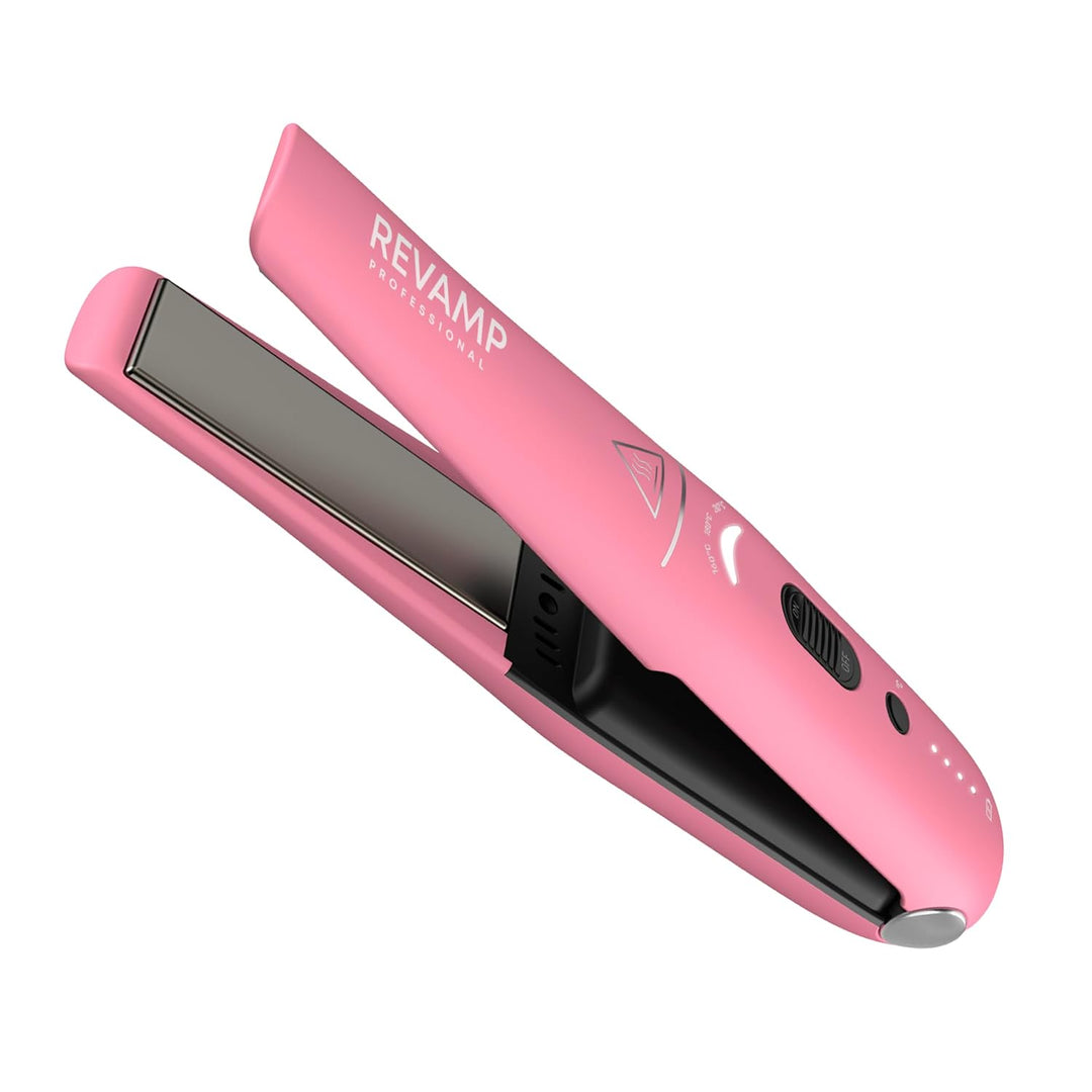 REVAMP Liberate Haarglätter Kabellos Keramik - Kompakt, Rosa Rose, Rose