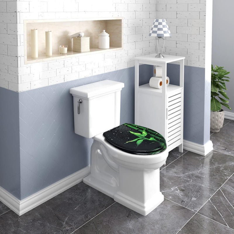 WOLTU WC Sitz mit Absenkautomatik,Toilettensitz Motiv, Toilettendeckel aus Duroplast, Stable Klodeck