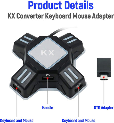 Mcbazel KX Tastatur Maus Konverter Adapter für NS Switch/Xbox One/PS4/PS3