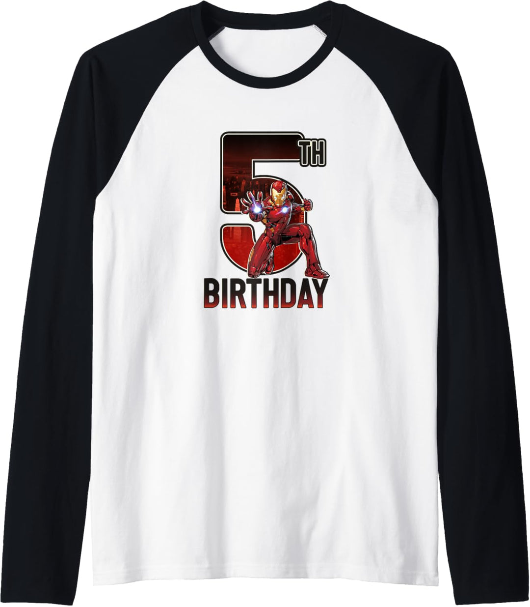 Marvel Iron Man Happy 5th Birthday Raglan