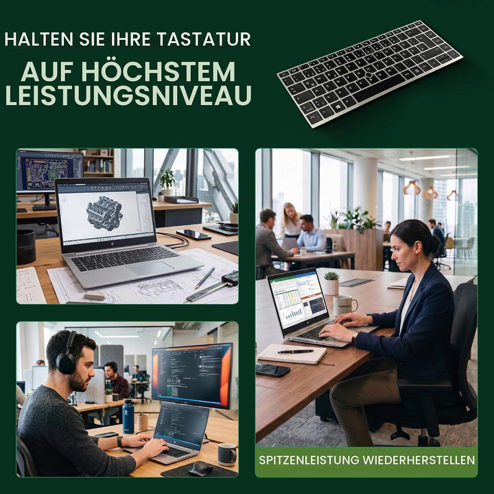 TellusRem ersatztastatur Deutsche Hintergrundbeleuchtung für HP 840 G5, 840 G6, 745 G5, 745 G6, ZBoo