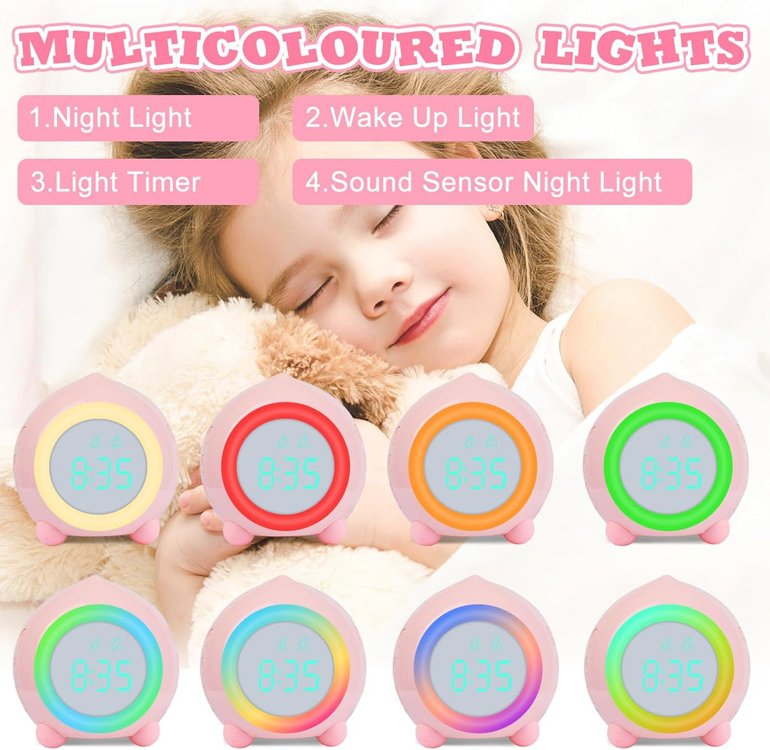 Kinderwecker Digitaler,Wecker Digital Sonnenaufgangssimulator Kinderwecker für Mädchen Jungen mit Bu