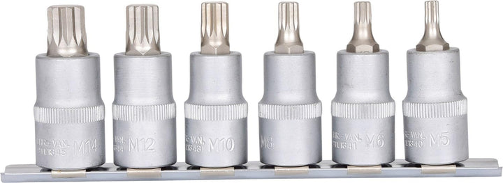 KS Tools 911.1349 1/2" Bit-Stecknuss-Satz XZN, 6-tlg., M5-M14