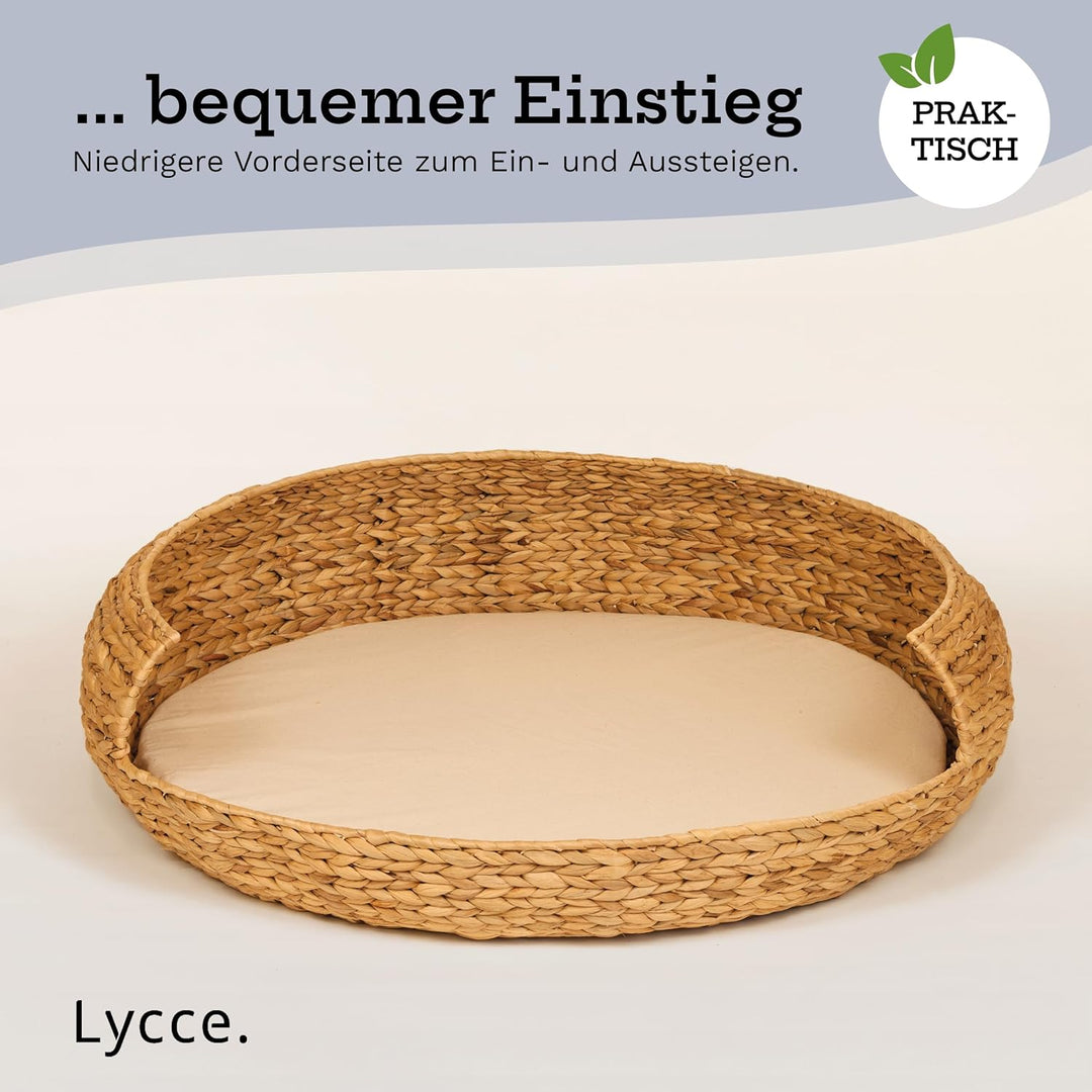 Hundebett Katzenbett Opal Wasserhyazinthe Natur Gr. 5 (Ø 83 cm) Grösse 5, Größe 5