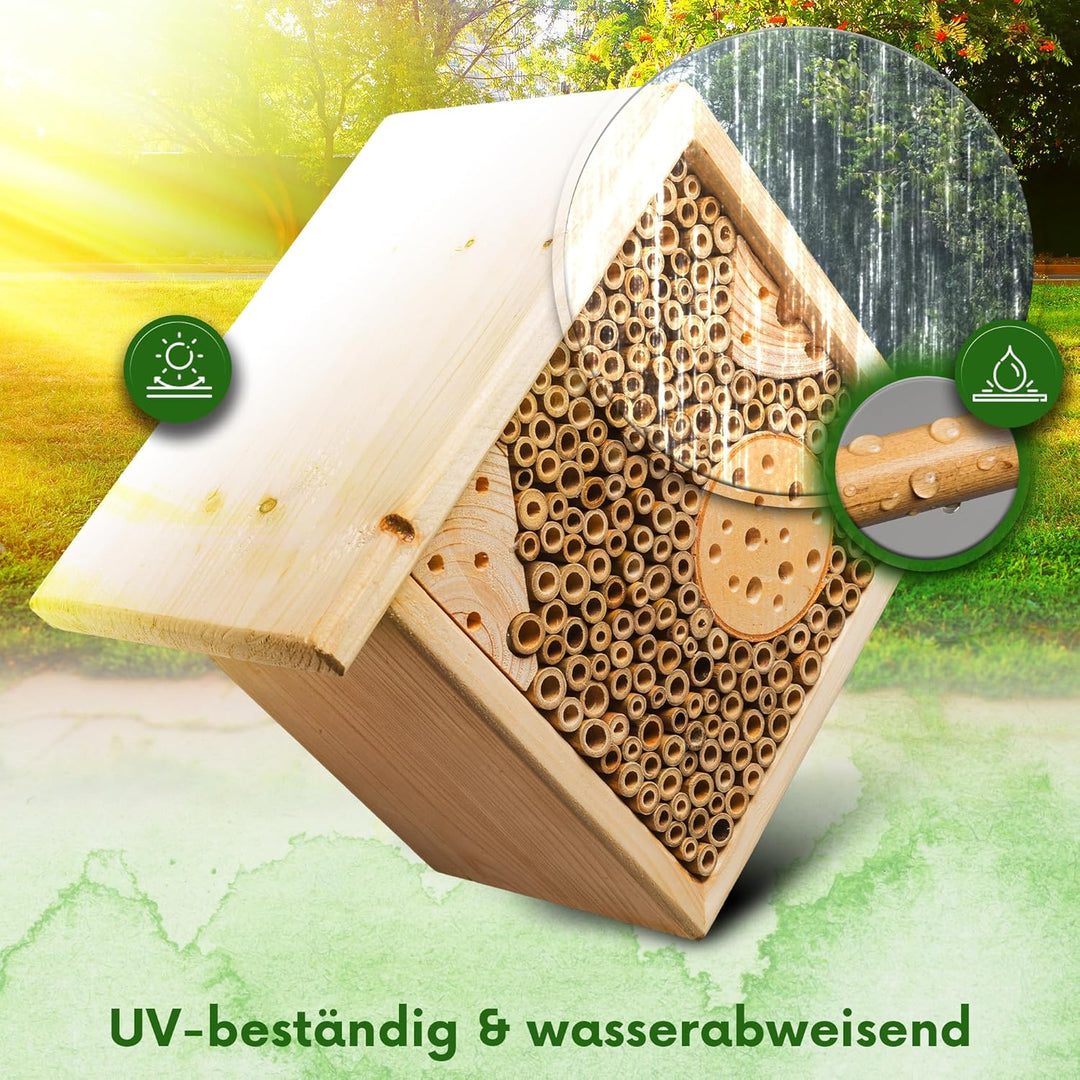Bambusröhrchen für Insektenhotel | 15 cm lang | 100 Stück | Bambus Nisthülsen für Wildbienen | Füllm
