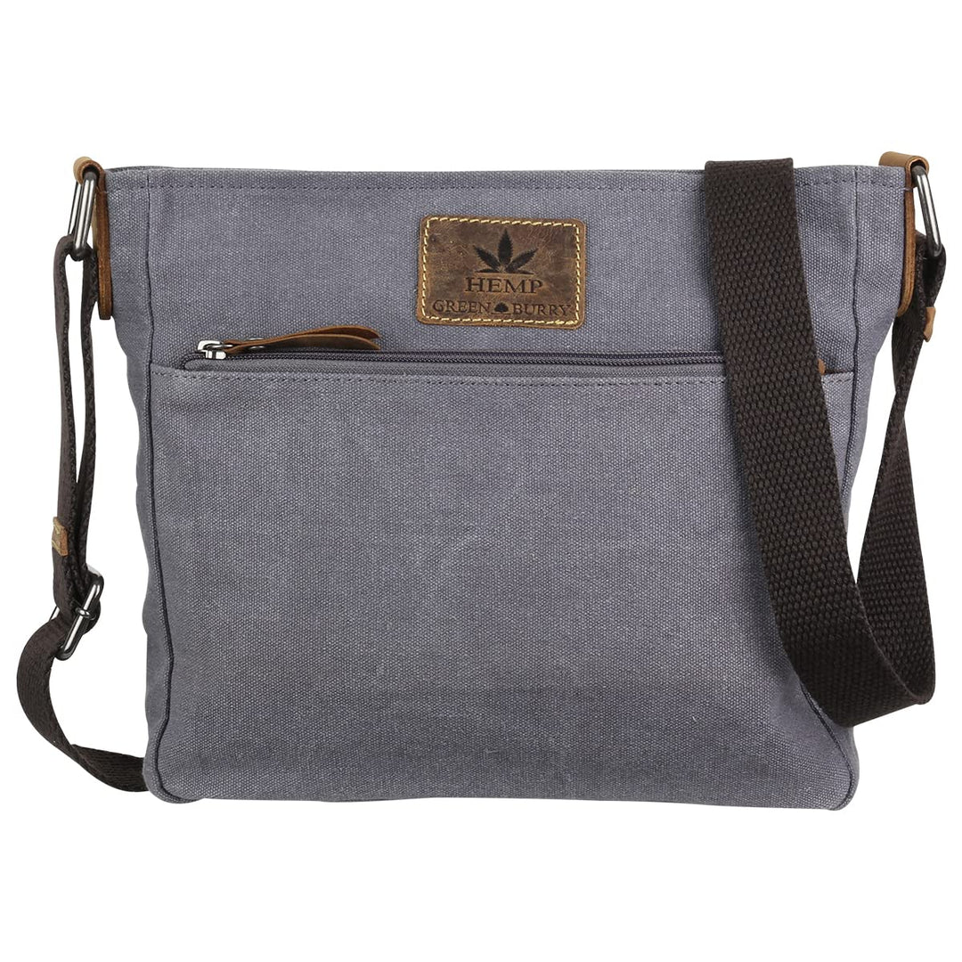 Greenburry Vintage Hemp Umhängetasche 26 cm Light Grey, Light Grey
