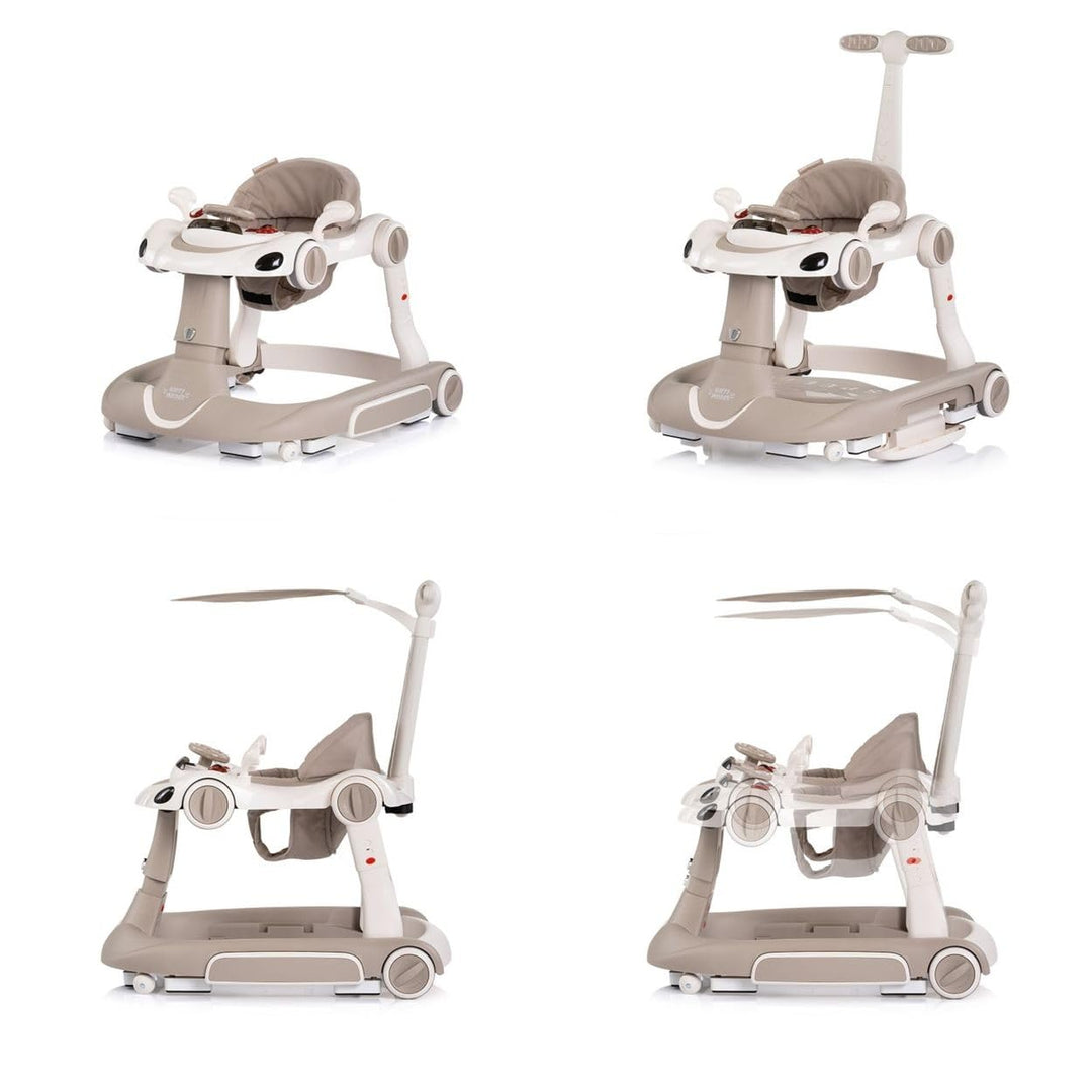 Chipolino Lauflernhilfe Happy Walker 5 in 1 Schaukelfunktion Musik Lichter Räder beige, beige