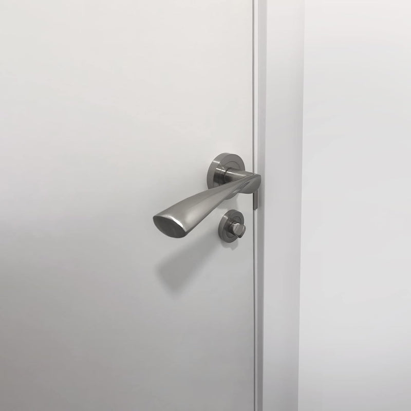 Emuca - rundem Knebelgriff für Schiebetür, 5 sets knebelgriff mit Blende, Ø 35 mm, Stahl, Nickel sat