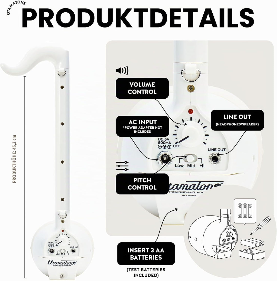 Otamatone Deluxe [Englische Edition] Elektronisches Musikinstrument Spielzeug Tragbarer Synthesizer