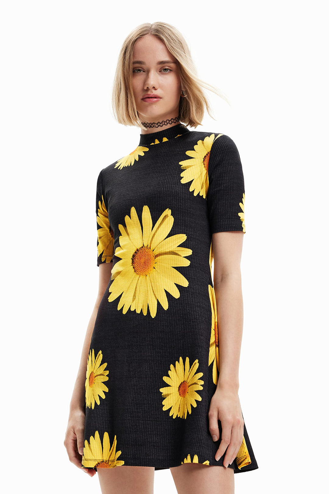 Desigual Damen Dress XL Schwarz, XL Schwarz
