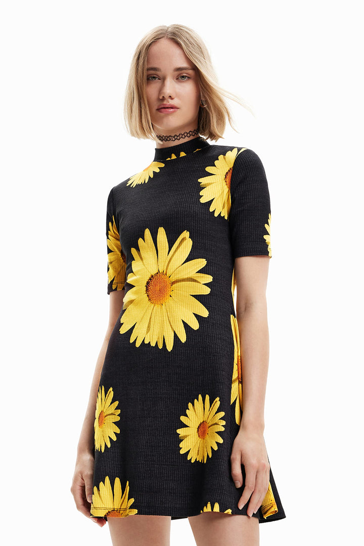 Desigual Damen Dress XL Schwarz, XL Schwarz