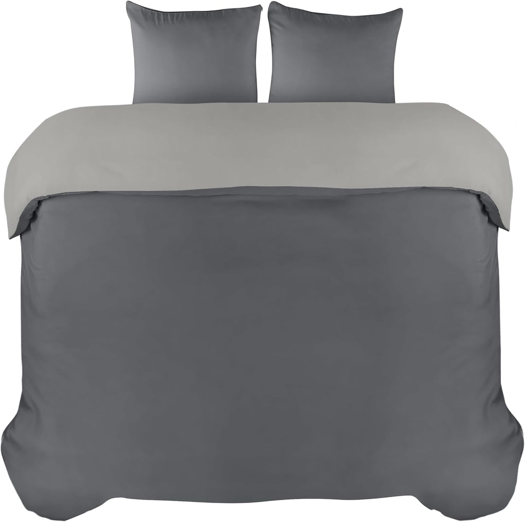 Utopia Bedding Bettwäsche 220x240 Set - Mikrofaser Bettbezug 240x220 cm + 2 Kissenbezüge 65x65 cm -