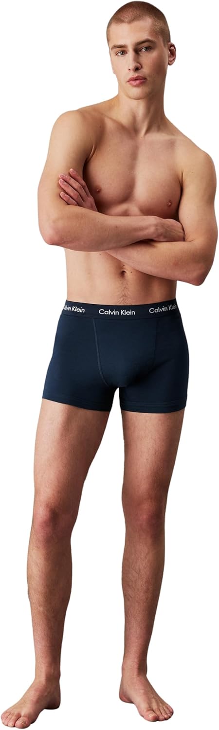 Calvin Klein Herren Trunk 3pk 0000u2662g Trunk (3er Pack) S Multi (Blk, Diamond Logo_gr Heath, N Sto