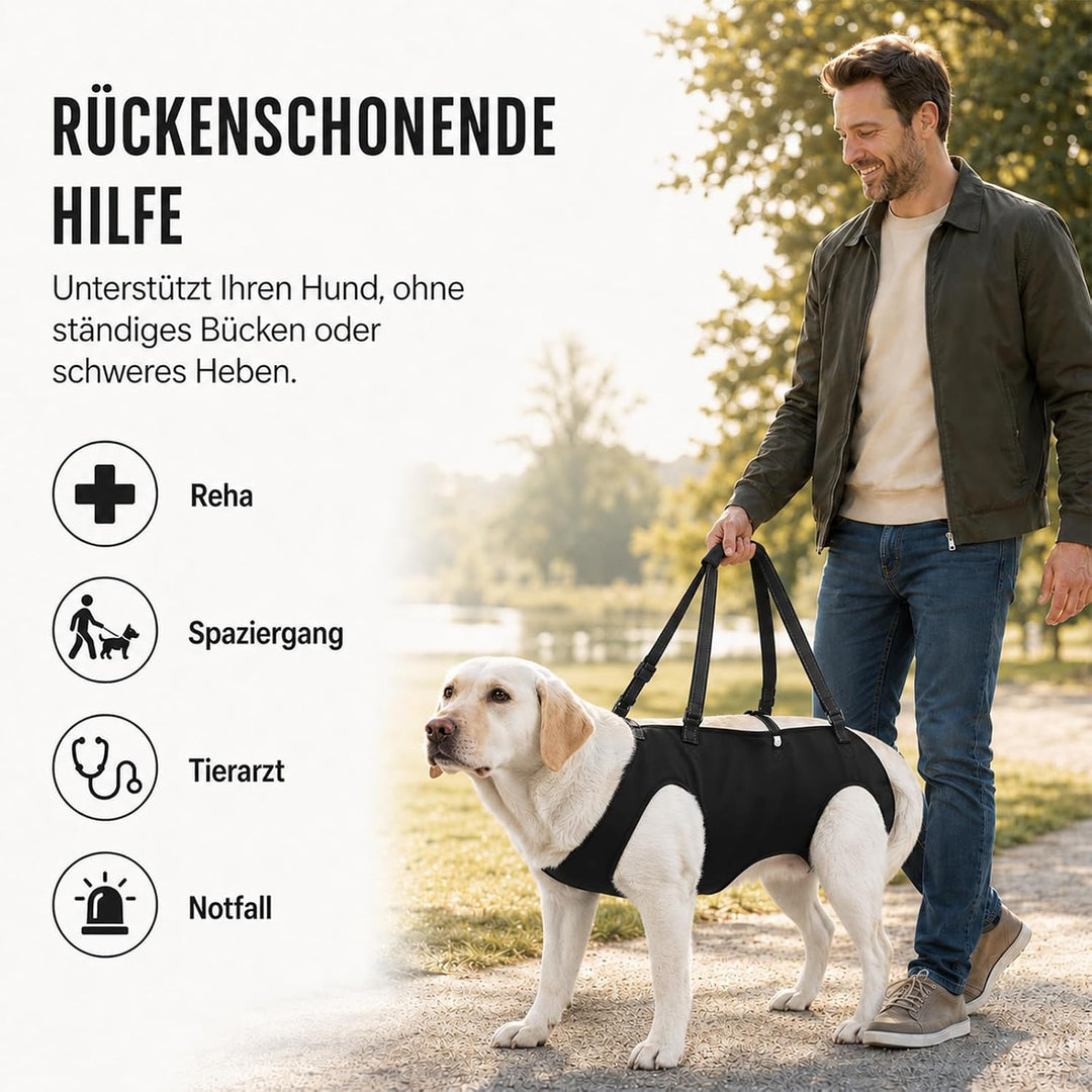Tragehilfe Hund Gross, Hunde tragehilfe, Tragegeschirr Hund, Arthrose Geschirr Hund, Hundehebegeschi