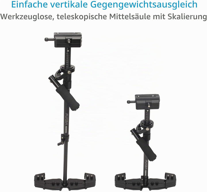 FLYCAM Redking Quick Balancing Videokamera-Stabilisator mit Dovetail schnelle freigeben | Aluminium