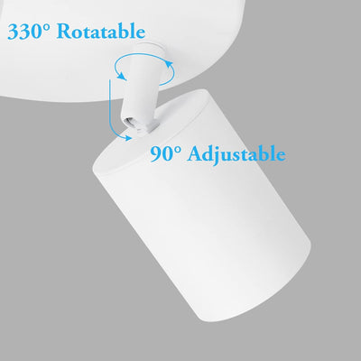 Klighten Deckenstrahler 3 Flammig Weiss, GU10 Deckenleuchte Strahler Schwenkbar, Spotleuchte Drehbar