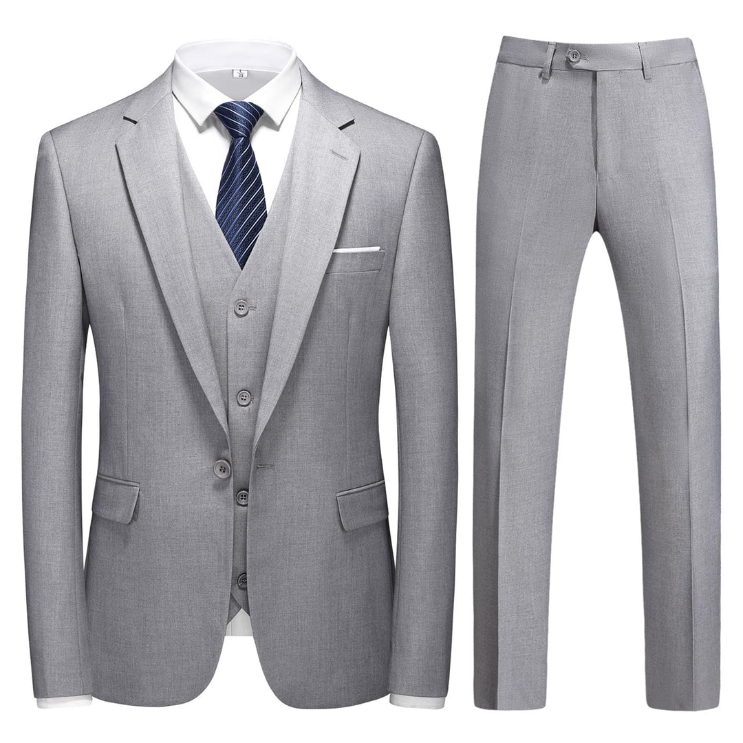 KUDMOL Herren 3-Stücke Anzug Business EIN Knopf Smoking Anzug für Männer Smoking Klassische Blazer W