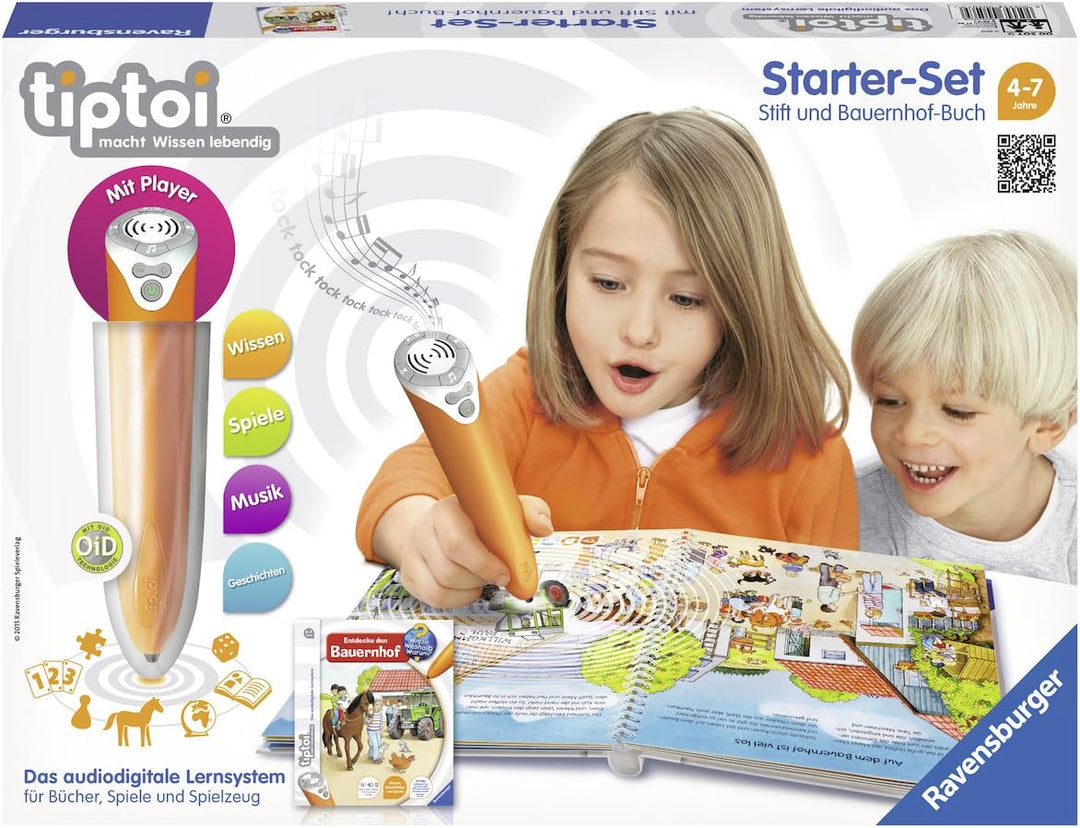 Ravensburger 00507 Lernspiel tiptoi StarterSet mit Stift und Buch Tiptoi Starter-Set Entdecke Den Ba