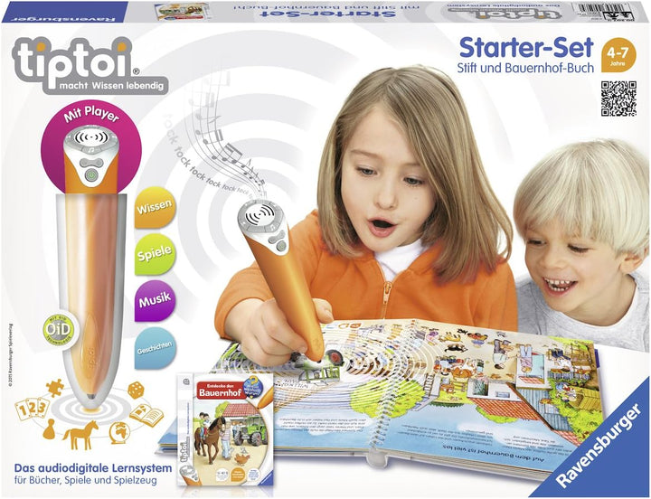 Ravensburger 00507 Lernspiel tiptoi StarterSet mit Stift und Buch Tiptoi Starter-Set Entdecke Den Ba